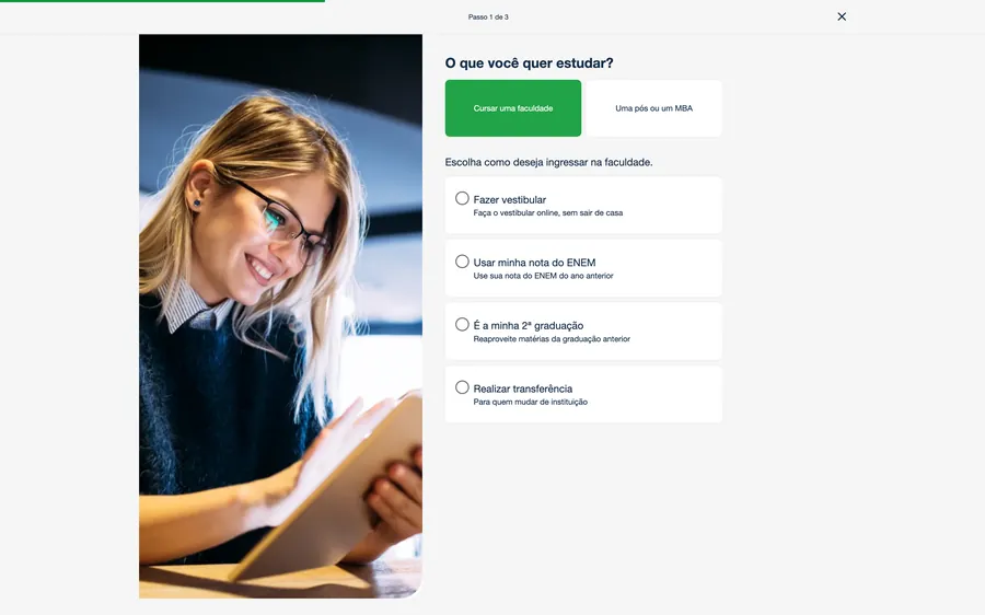 Ânima Educação — EAD.br — Formulário de inscrição em etapas do EAD.br