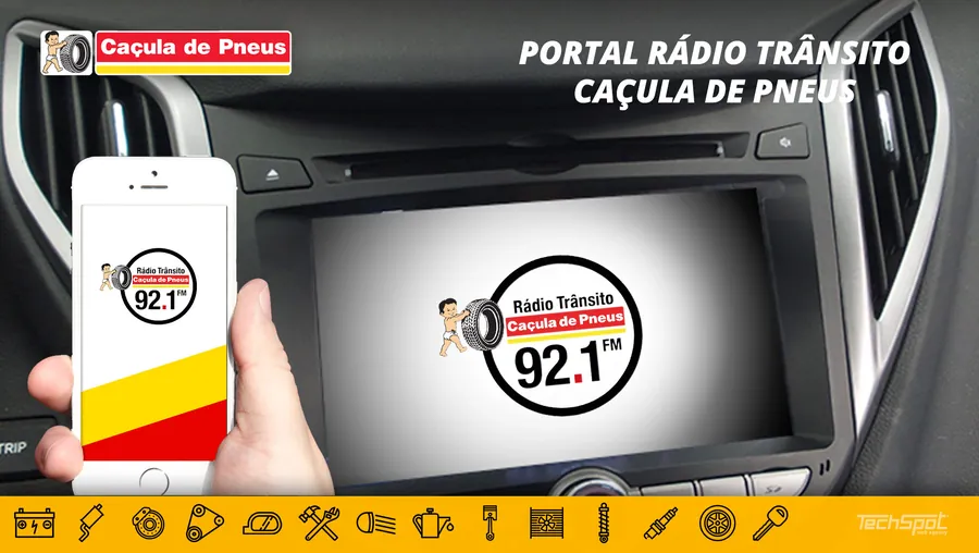 Caçula de Pneus — Portal Rádio Trânsito Caçula de Pneus, com aplicativo